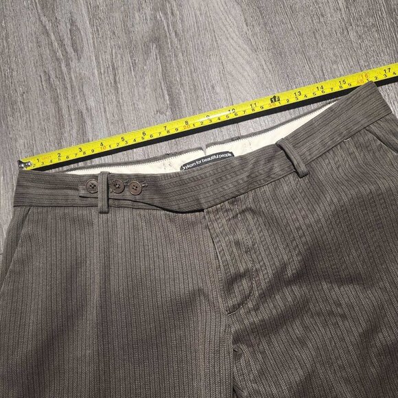 Vintage Drykorn baggy low rise striped brown office pants ✦ officecore ✦ - Picture 15 of 16